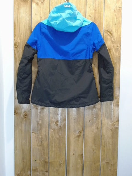 Black Blue Teal Stripe Helly Hansen Adult Women Outerwear, Small