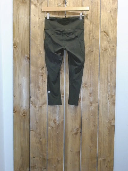 Olive Green Lululemon Adult Women Bottom, 4