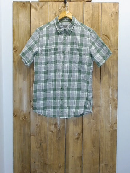 Green Checker Royal Robbins Adult Men Top, Medium