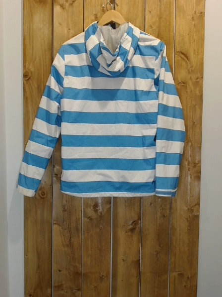 Blue + White Stripe Helly Hansen Adult Women Outerwear, Large