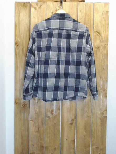 Blue and Grey Check Eddie Bauer Adult Men Top, Large