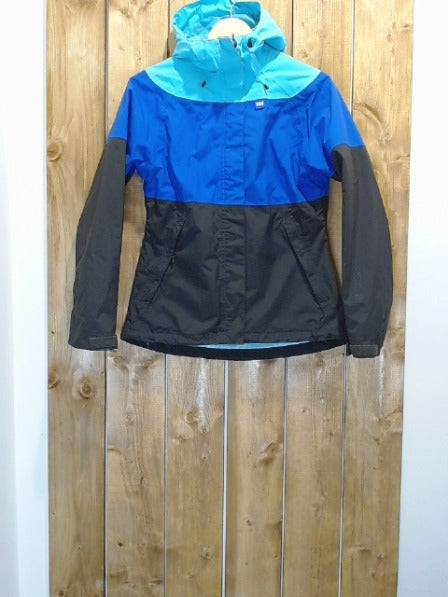 Black Blue Teal Stripe Helly Hansen Adult Women Outerwear, Small