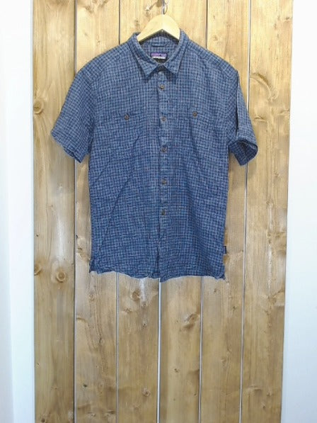 Blue Check Patagonia Adult Men Top, L