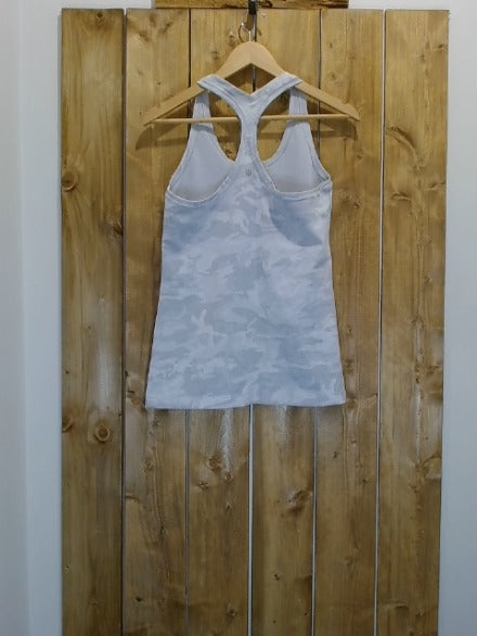 Grey and Cream Camo Lululemon Adult Women Top, 10