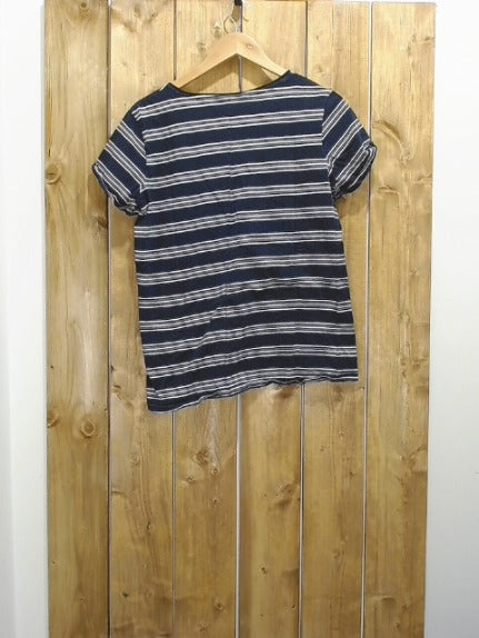 Blue and White Stripe MEC Adult Women Top, Medium