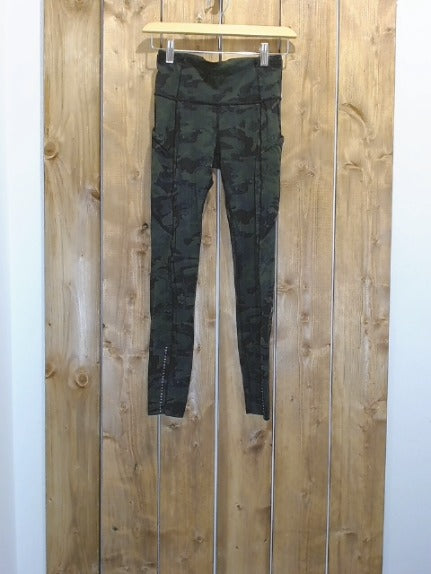 Green Camo Lululemon Adult Women Bottom, 4