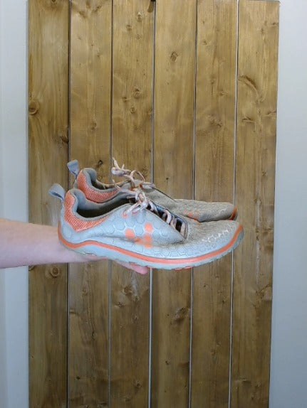 Orange and Grey Vivo Barefoot Adult Women Footwear, 8.5