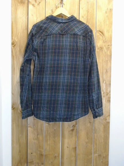 Checkered Green and Blue Prana Adult Men Top, Large