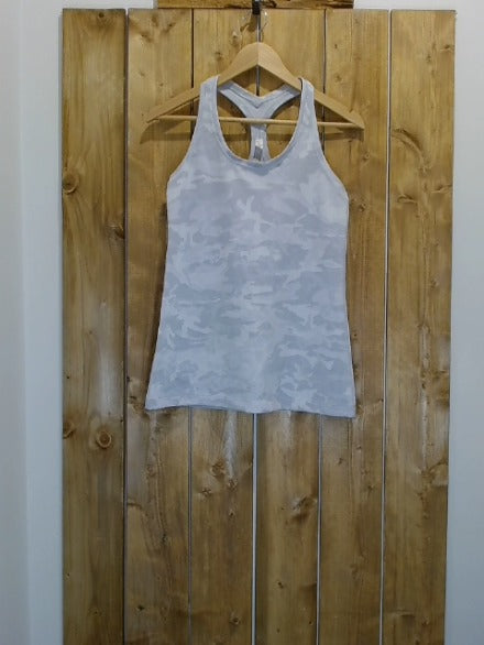 Grey and Cream Camo Lululemon Adult Women Top, 10