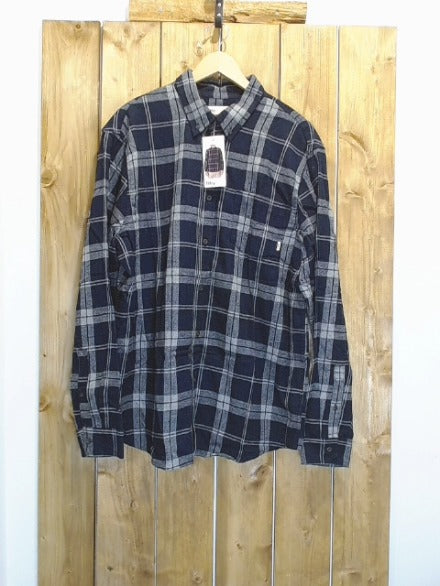 Navy and Grey Check Tilley Adult Men Top, XL