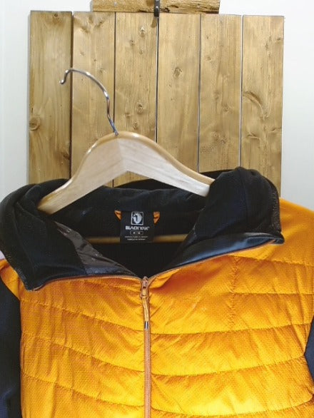 Orange and Black Black Yak Adult Men Outerwear, Medium