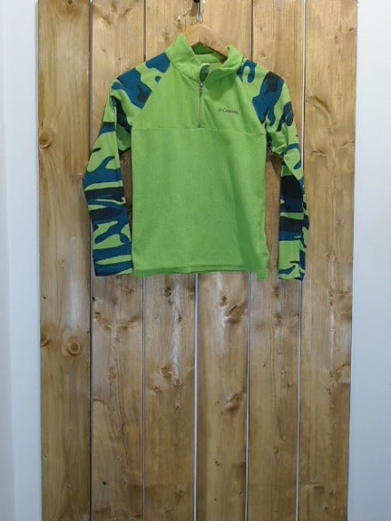 Green Columbia Children 6-10 Top, Medium (10-12)