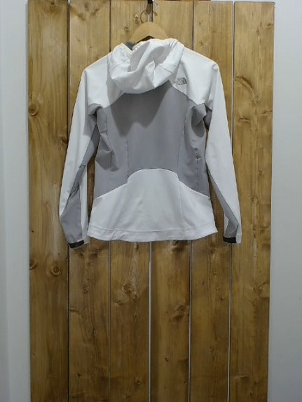 White with Grey Trim North Face Adult Women Outerwear, Small