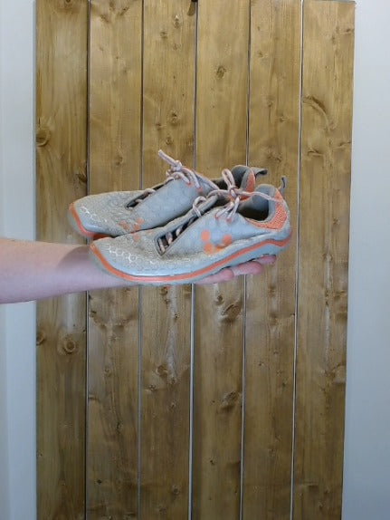 Orange and Grey Vivo Barefoot Adult Women Footwear, 8.5