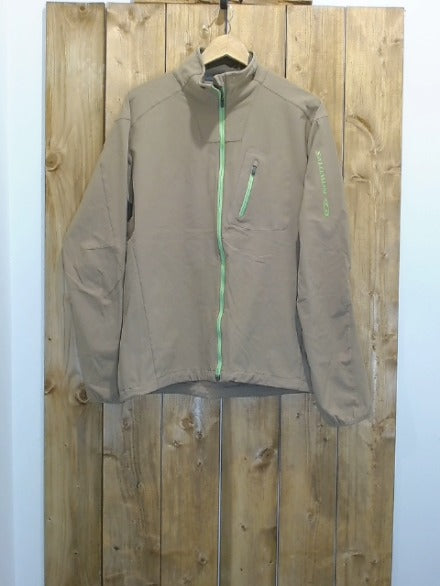 Tan with Green Trim Salomon Adult Men Outerwear, XL