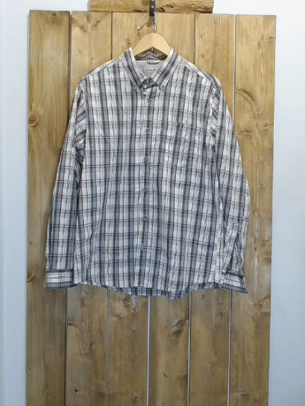Red and White Check Eddie Bauer Adult Men Top, Large