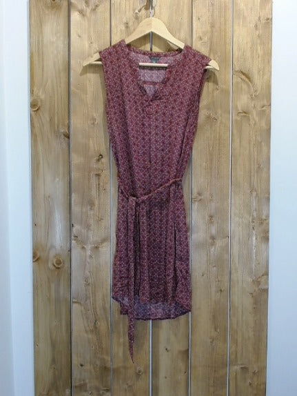 Red Print Eddie Bauer Adult Women Dress, Small