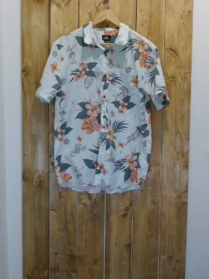 Light Blue FLoral O'Neill Adult Men Top, Large