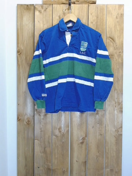 Blue and Green Barbarian Adult Men Top, Small
