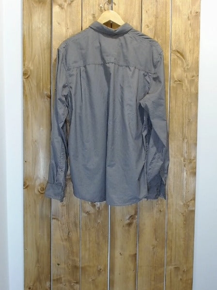 Blue Check Dark Grey Adult Men Top, Large