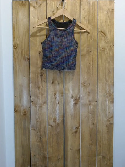 Pink Purple Print Lululemon Adult Women Top, XS