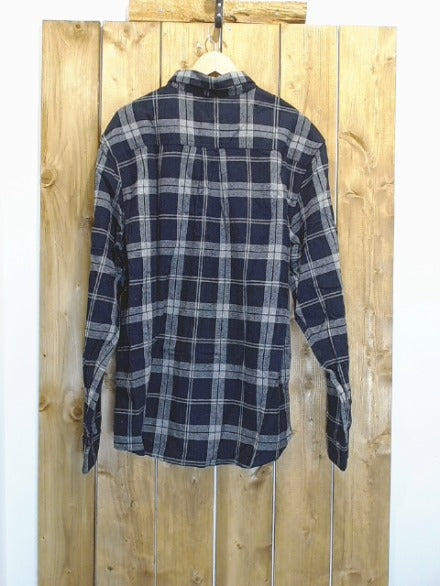 Navy and Grey Check Tilley Adult Men Top, XL