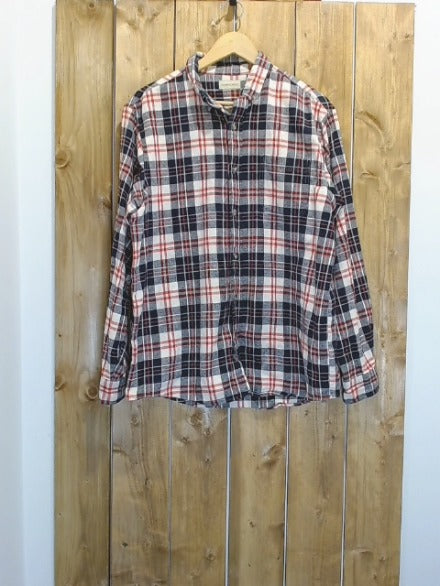 Blue and Red Checker Hobbs Creek Adult Men Top, L