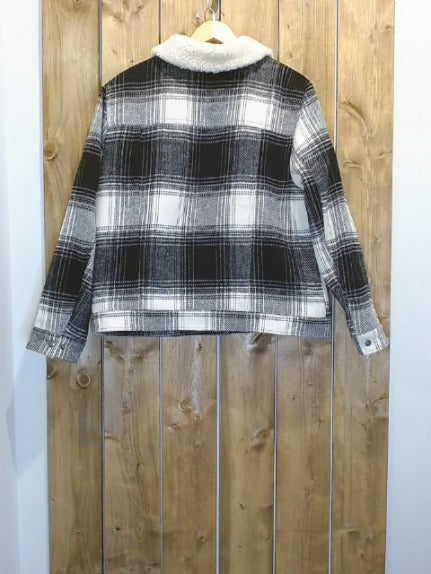 Black and White Check Levis Adult Women Outerwear, Large