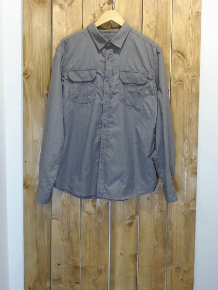 Blue Check Dark Grey Adult Men Top, Large