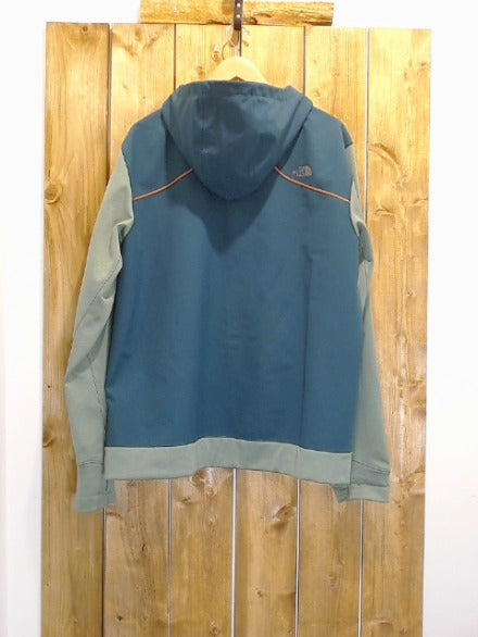 Blue and Green with Orange Piping North Face Adult Men Outerwear, XL