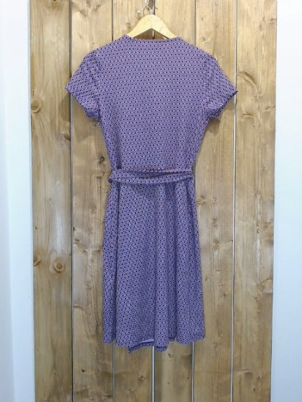Purple Print Eddie Bauer Adult Women Dress, Small
