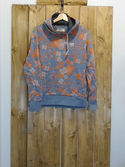 Blue and Orange Floral Maloja Adult Women Top, Medium